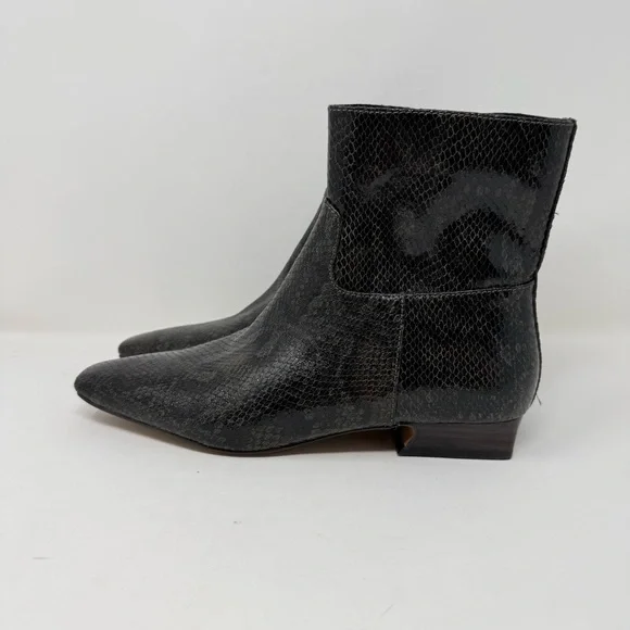 New Free People Easy Does It Ankle Boot Snake Print Vegan Leather Sz 8 - Picture 7 of 14